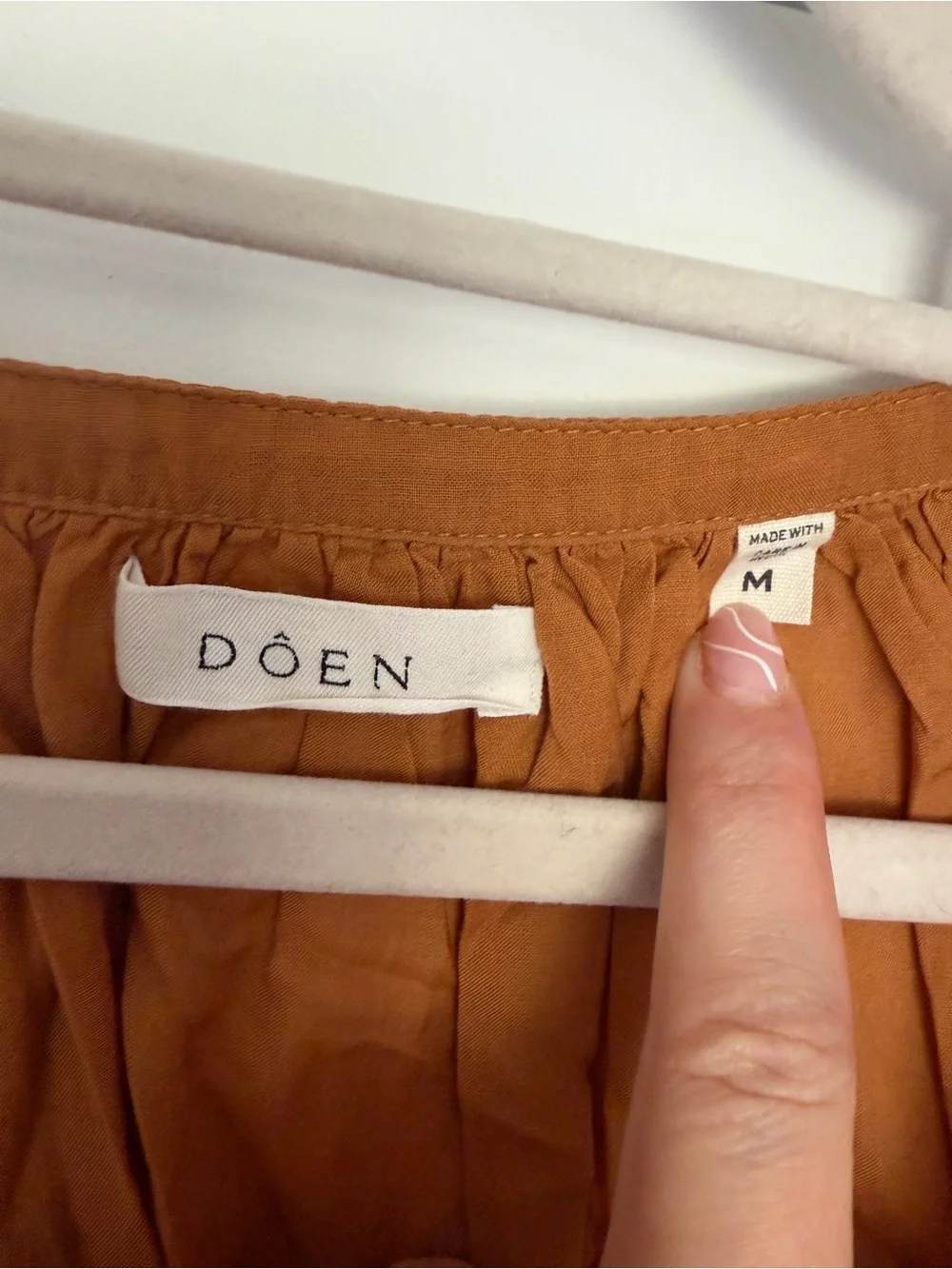 DOEN June Mustard Brown Top